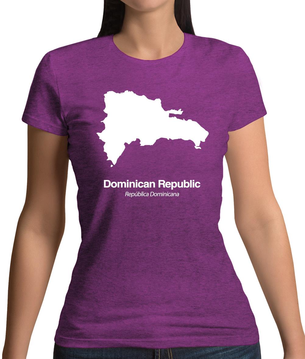 Dominican Republic Silhouette Womens T-Shirt