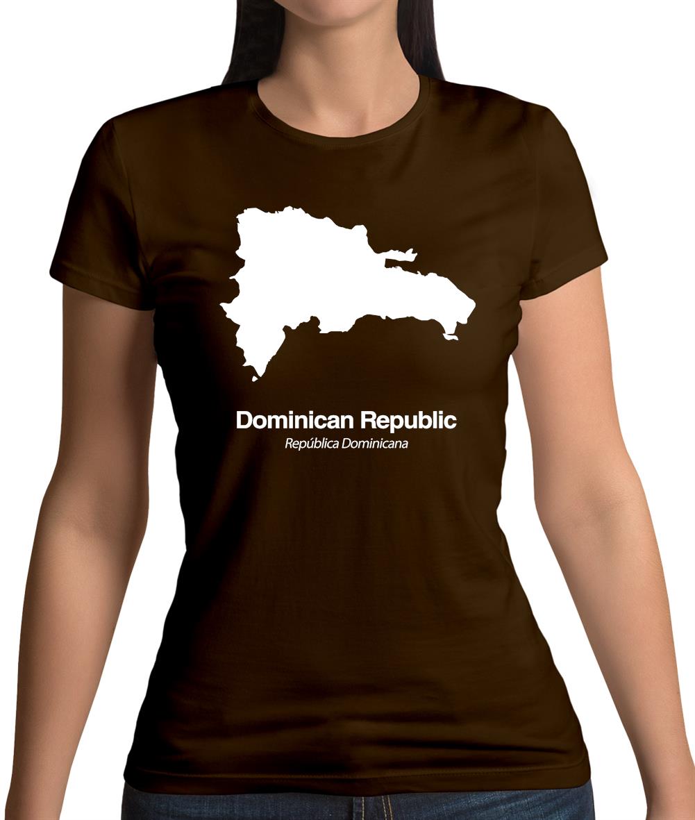 Dominican Republic Silhouette Womens T-Shirt
