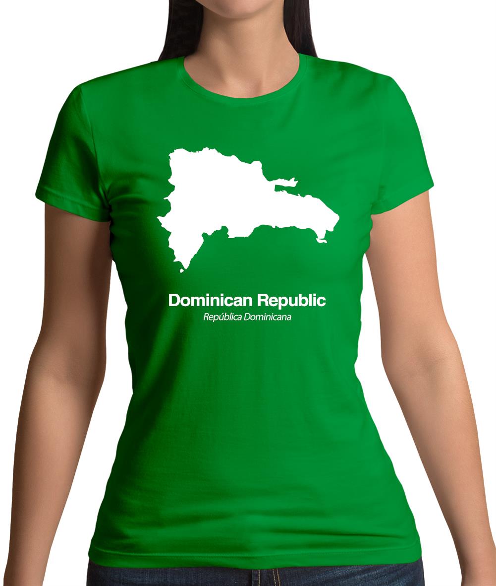 Dominican Republic Silhouette Womens T-Shirt