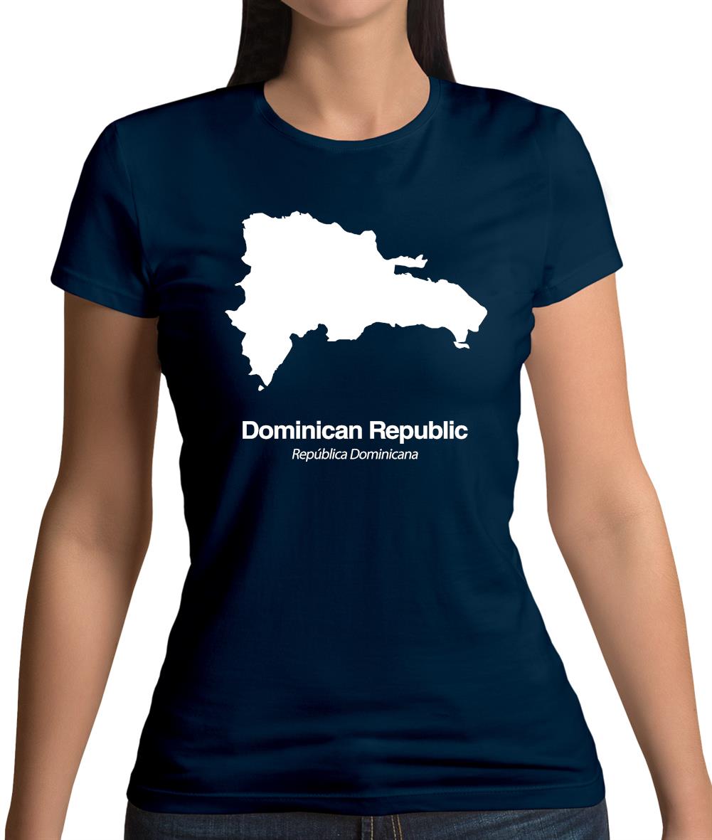 Dominican Republic Silhouette Womens T-Shirt