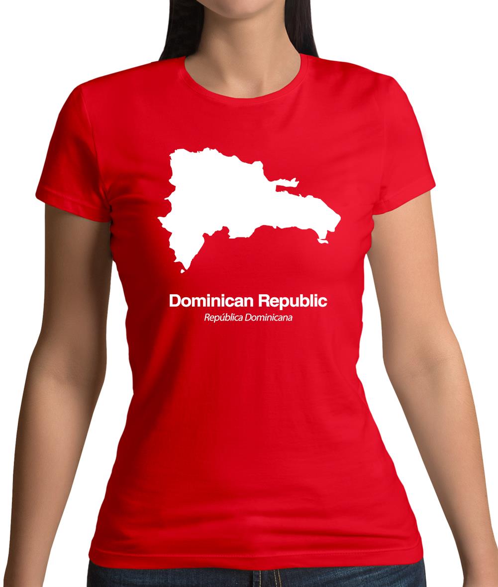 Dominican Republic Silhouette Womens T-Shirt