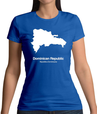 Dominican Republic Silhouette Womens T-Shirt
