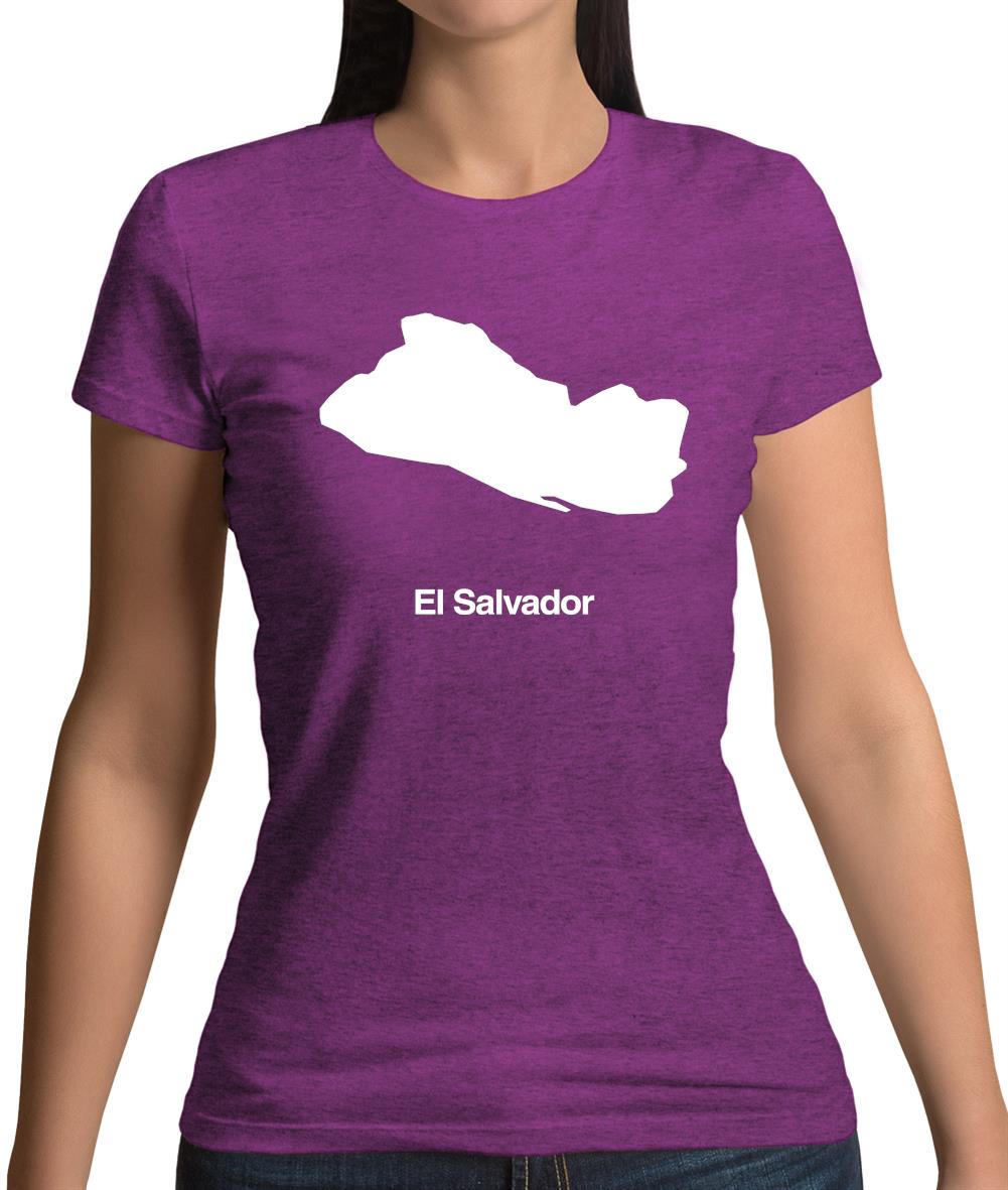 El Salvador Silhouette Womens T-Shirt