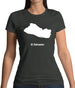 El Salvador Silhouette Womens T-Shirt