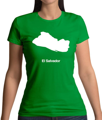 El Salvador Silhouette Womens T-Shirt