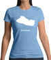 El Salvador Silhouette Womens T-Shirt