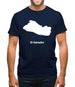 El Salvador Silhouette Mens T-Shirt