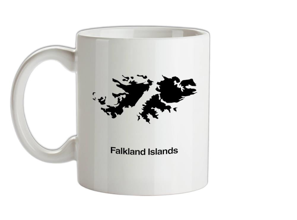 Falkland Islands Silhouette Ceramic Mug