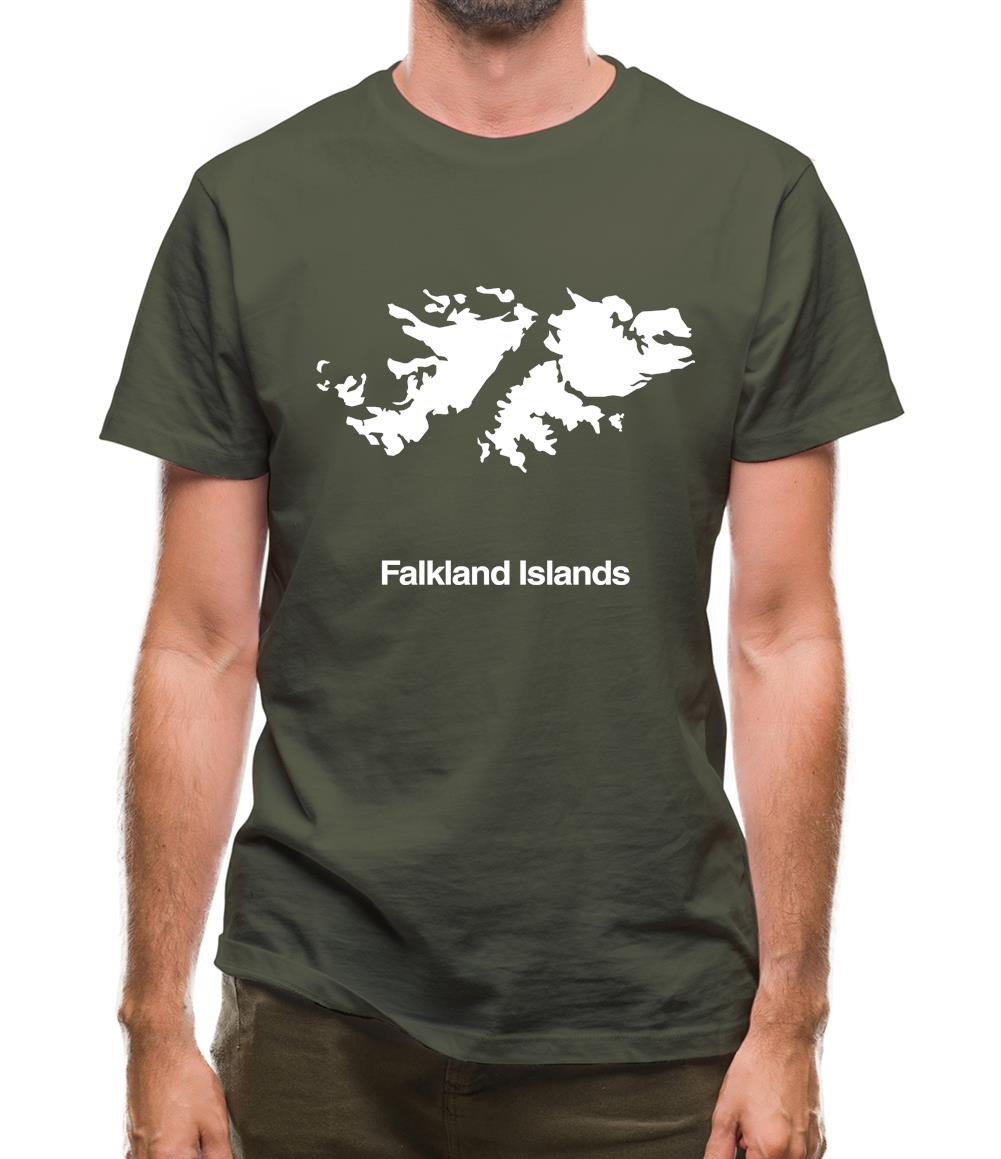 Falkland Islands Silhouette Mens T-Shirt