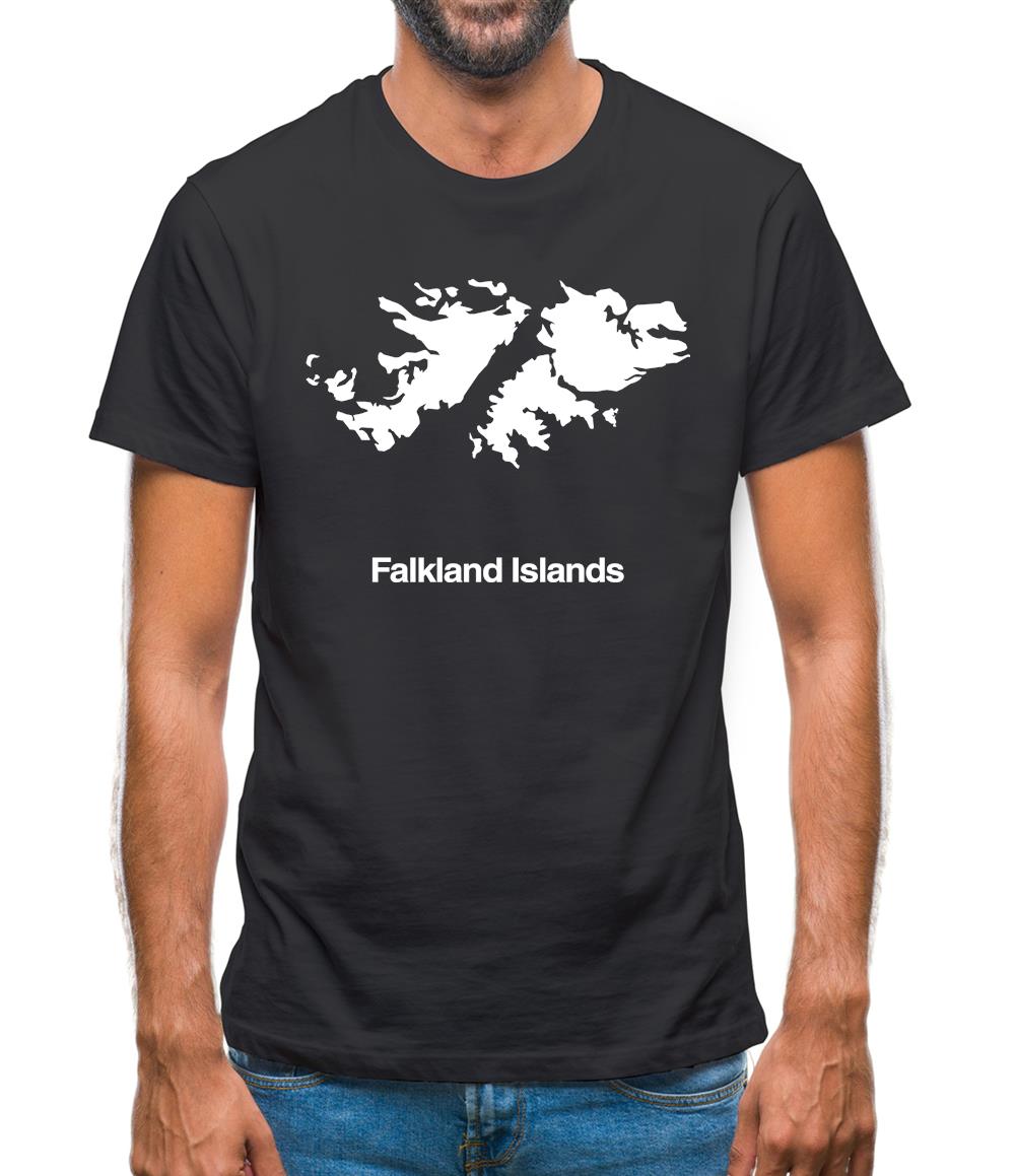 Falkland Islands Silhouette Mens T-Shirt