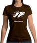 Falkland Islands Silhouette Womens T-Shirt
