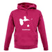 Guadeloupe Silhouette unisex hoodie