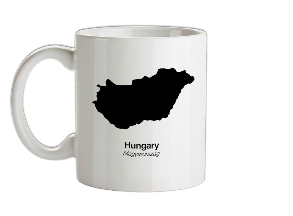 Hungary Silhouette Ceramic Mug