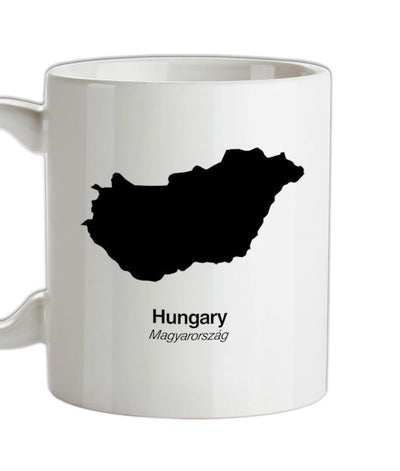 Hungary Silhouette Ceramic Mug