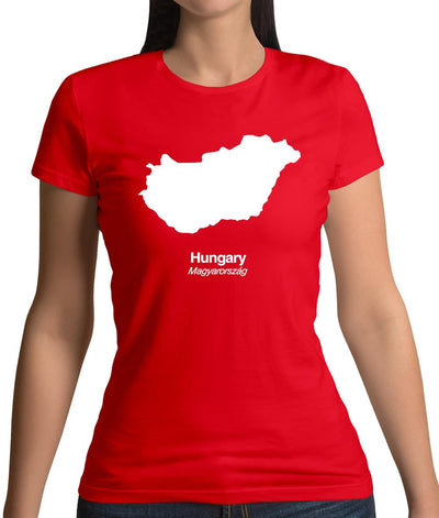 Hungary Silhouette Womens T-Shirt