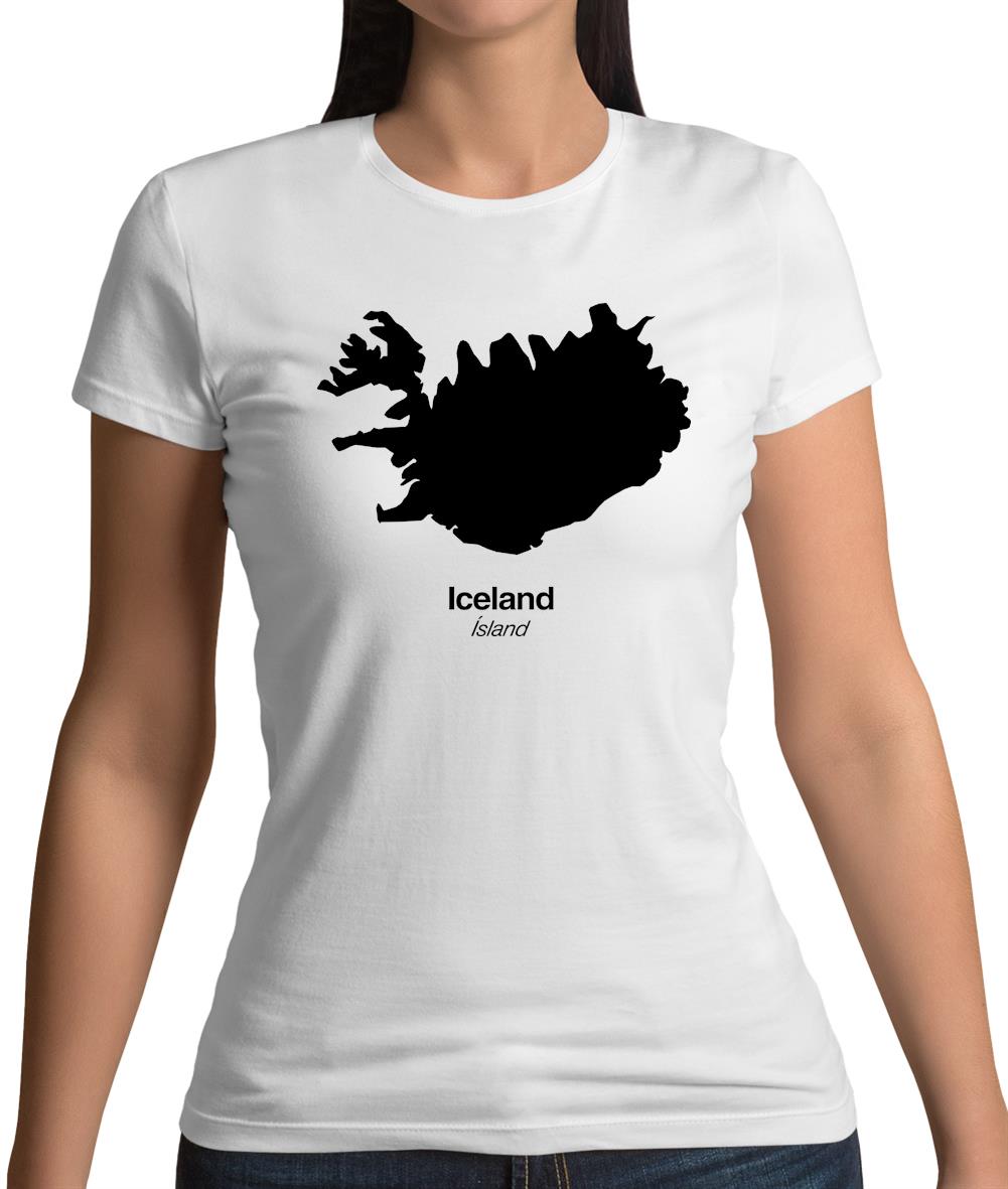 Iceland Silhouette Womens T-Shirt