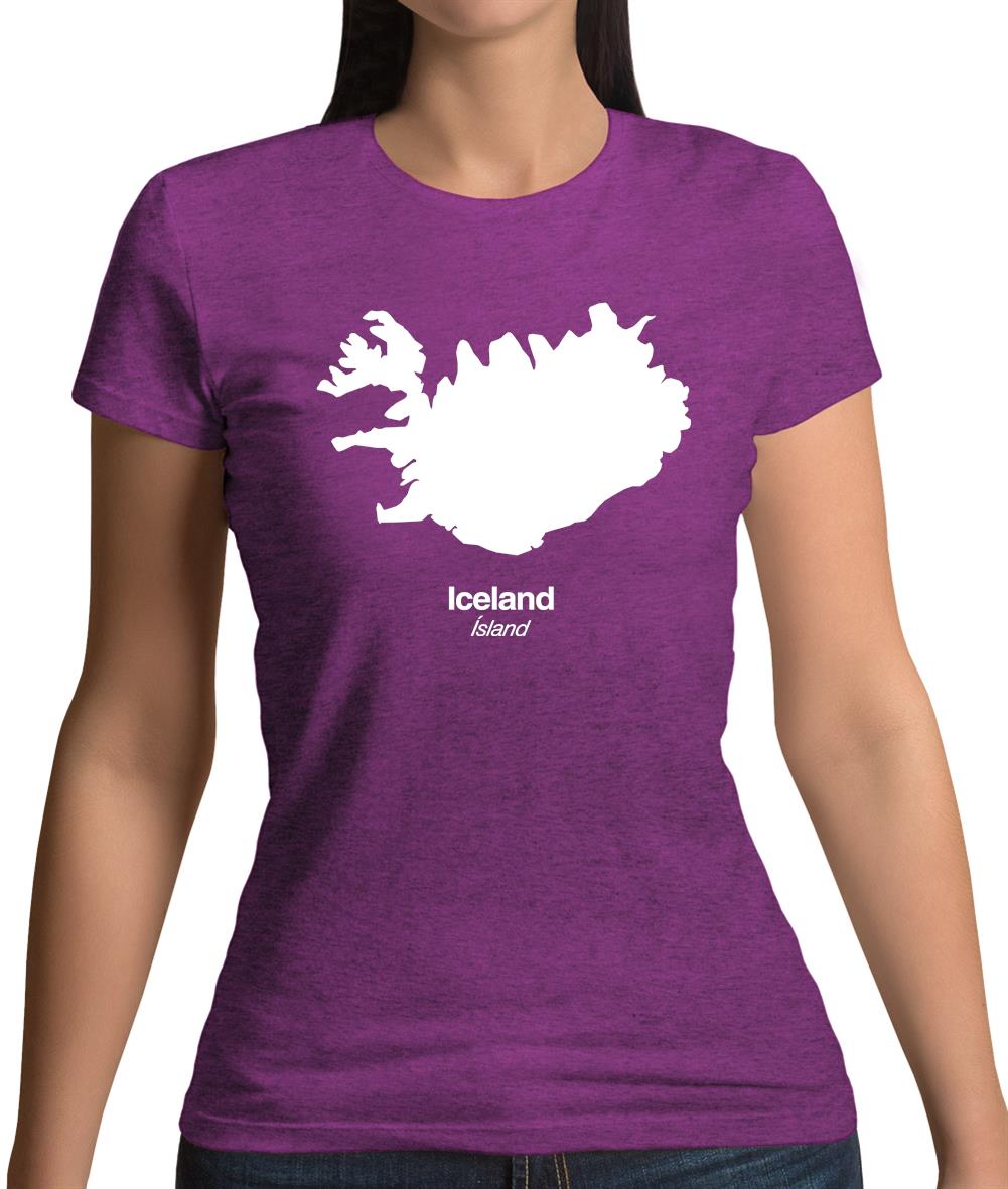Iceland Silhouette Womens T-Shirt