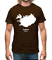 Iceland Silhouette Mens T-Shirt