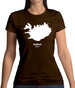 Iceland Silhouette Womens T-Shirt