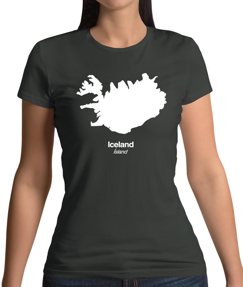 Iceland Silhouette Womens T-Shirt