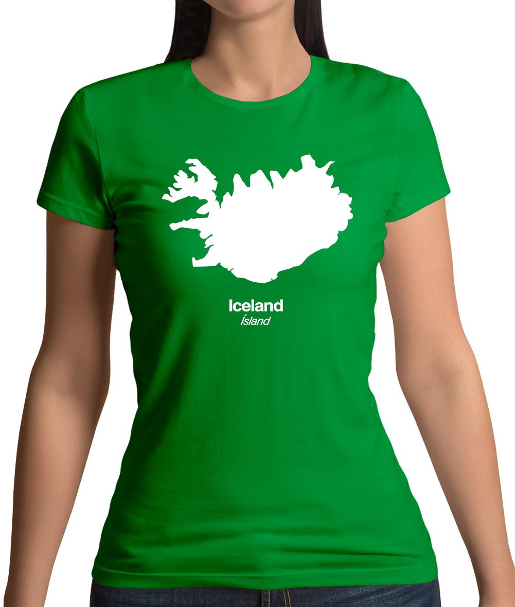 Iceland Silhouette Womens T-Shirt