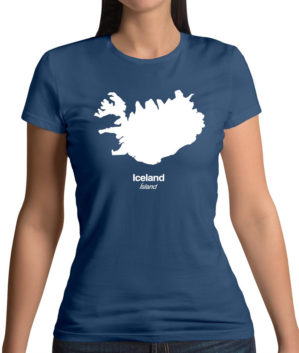 Iceland Silhouette Womens T-Shirt