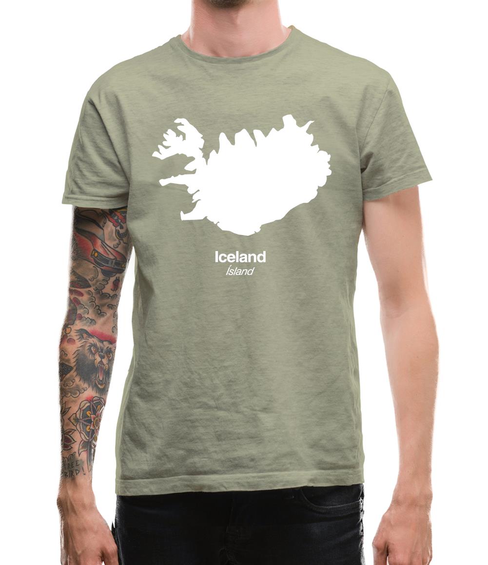 Iceland Silhouette Mens T-Shirt