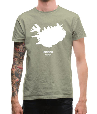 Iceland Silhouette Mens T-Shirt
