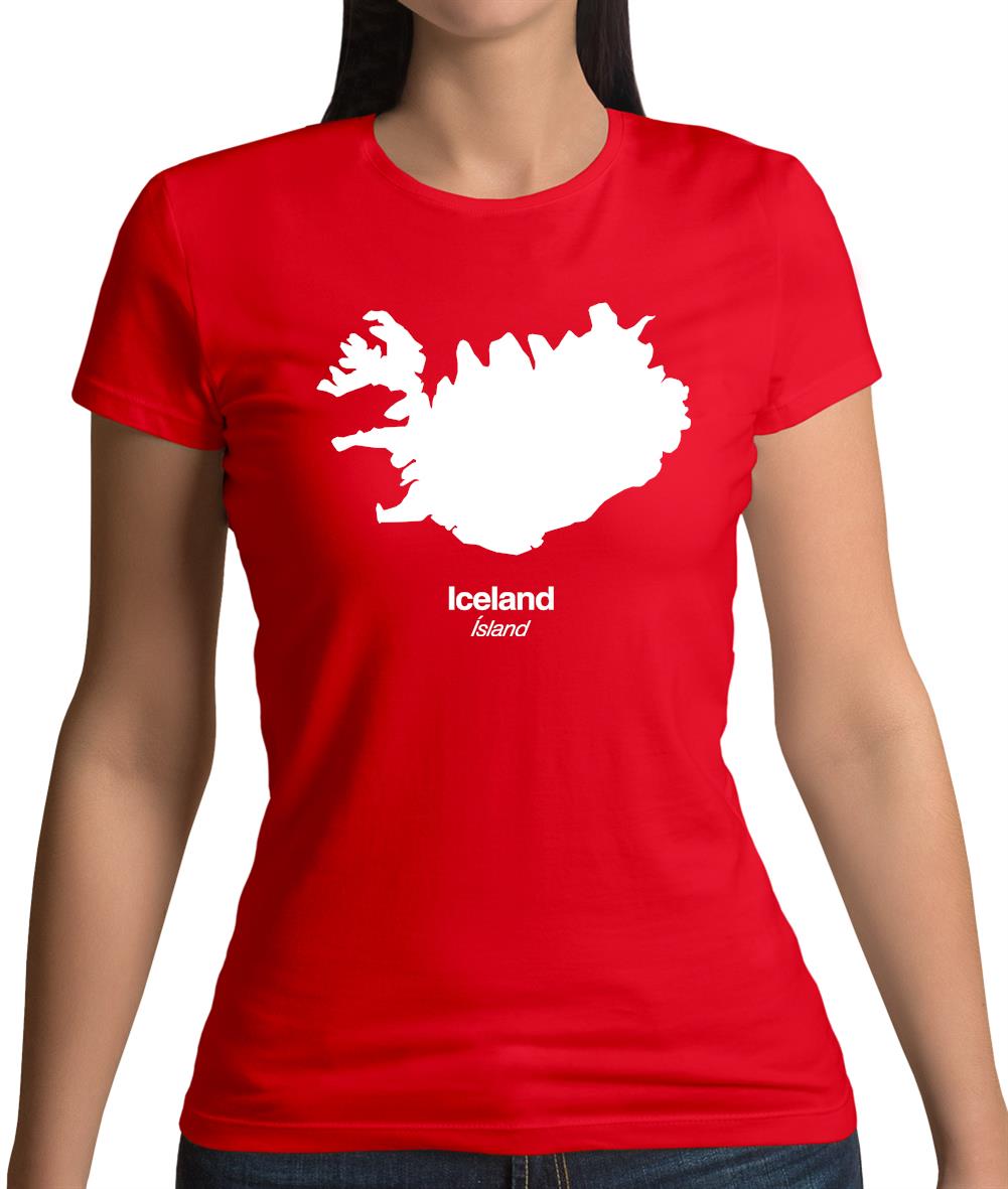Iceland Silhouette Womens T-Shirt