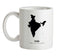 India Silhouette Ceramic Mug