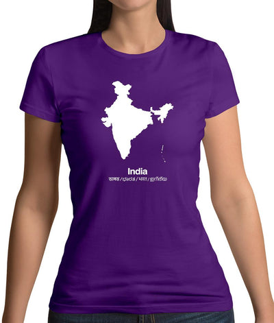India Silhouette Womens T-Shirt