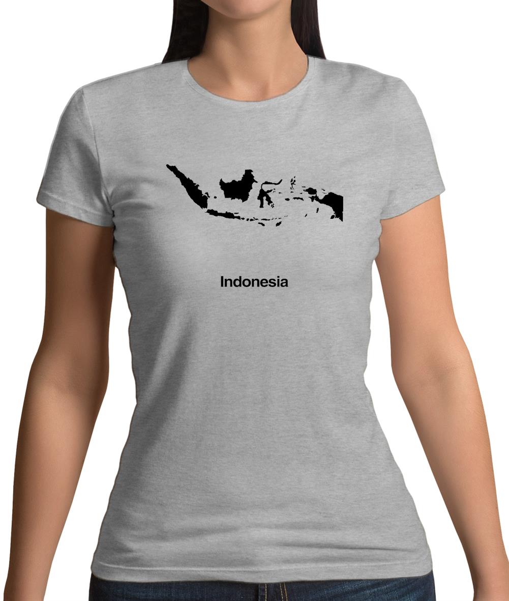Indonesia Silhouette Womens T-Shirt