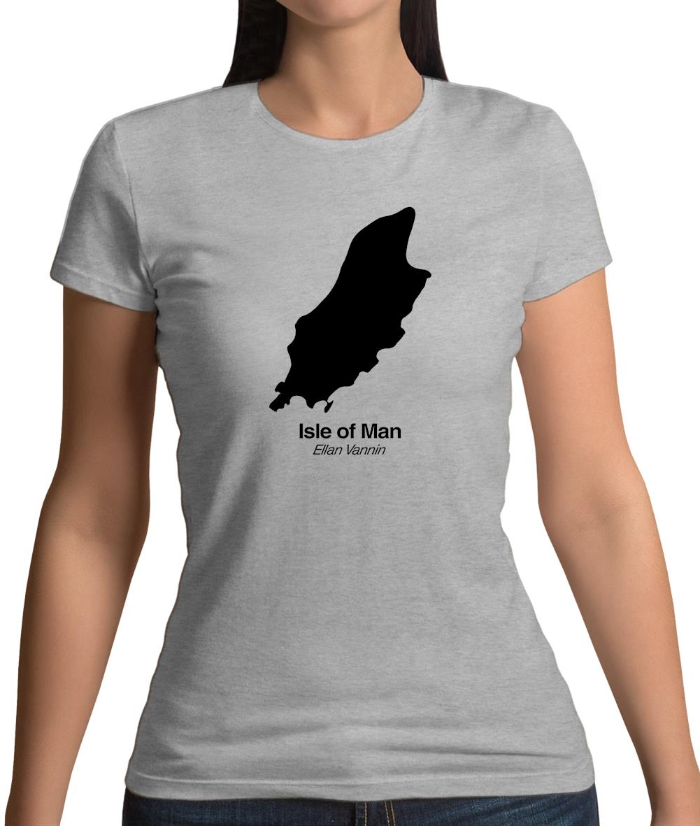 Isle Of Man Silhouette Womens T-Shirt