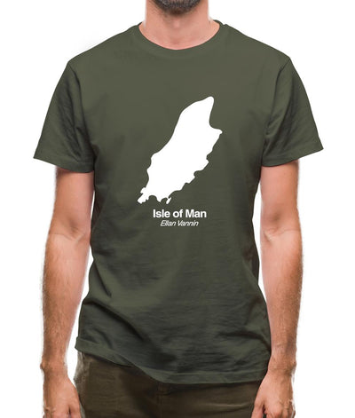 Isle Of Man Silhouette Mens T-Shirt