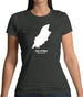 Isle Of Man Silhouette Womens T-Shirt