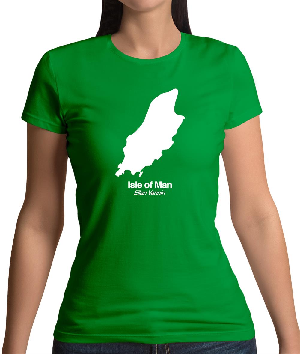 Isle Of Man Silhouette Womens T-Shirt