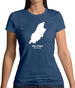 Isle Of Man Silhouette Womens T-Shirt
