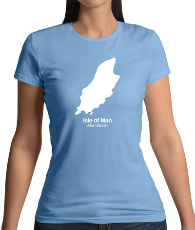 Isle Of Man Silhouette Womens T-Shirt