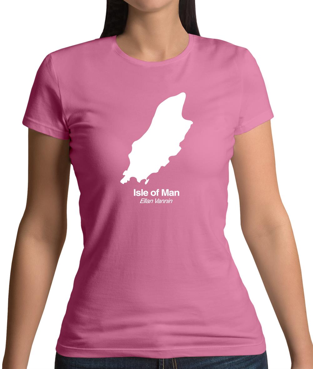 Isle Of Man Silhouette Womens T-Shirt