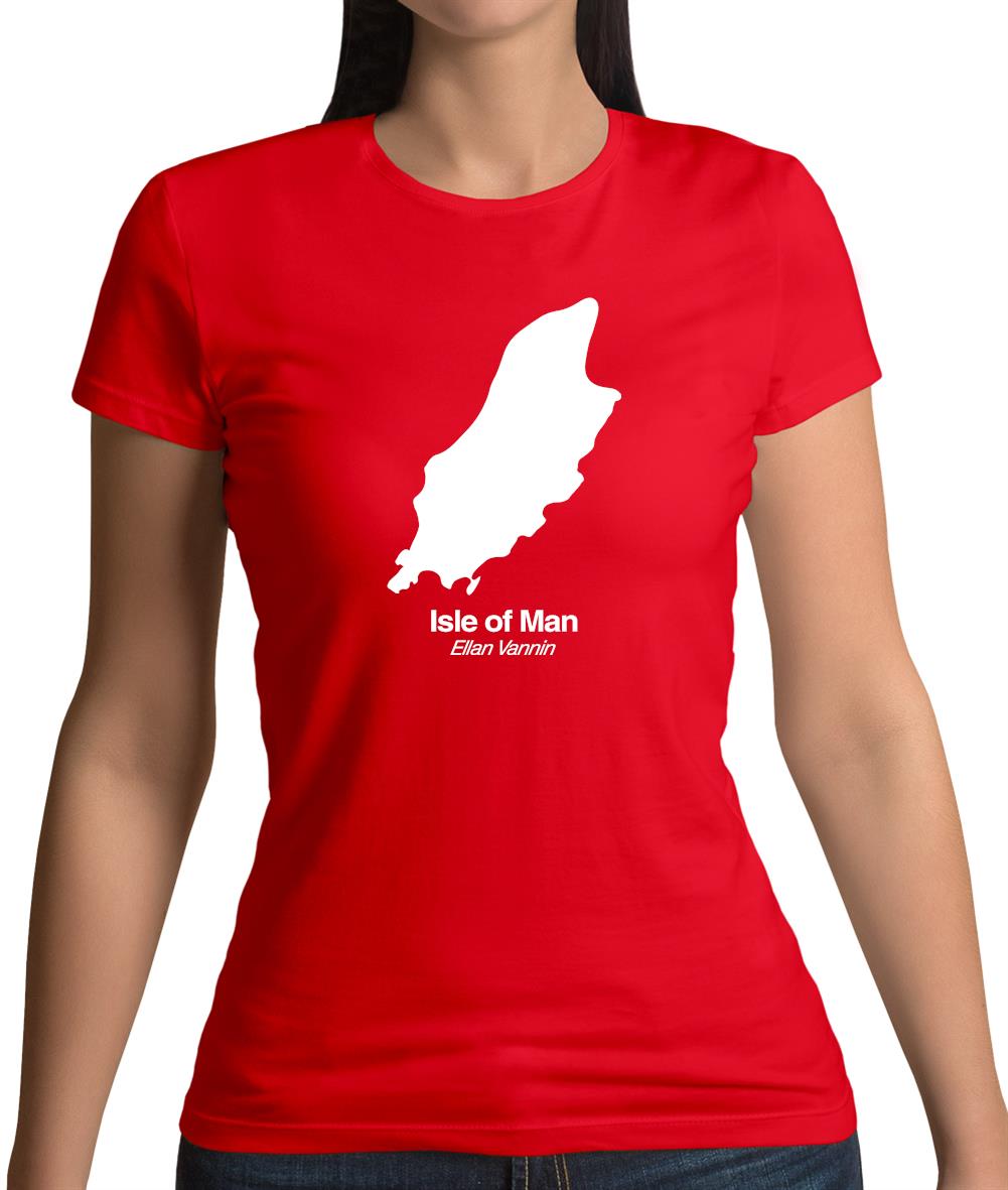 Isle Of Man Silhouette Womens T-Shirt