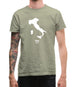 Italy Silhouette Mens T-Shirt