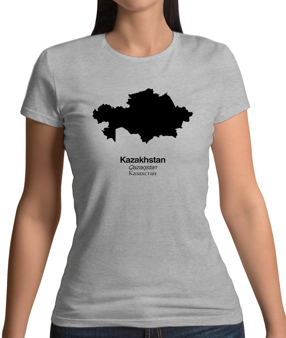 Kazakhstan Silhouette Womens T-Shirt