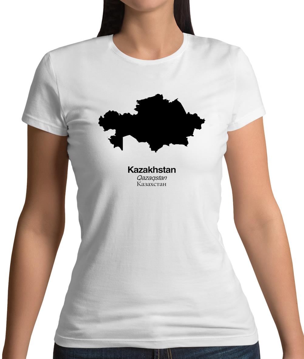 Kazakhstan Silhouette Womens T-Shirt