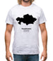 Kazakhstan Silhouette Mens T-Shirt