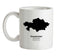 Kazakhstan Silhouette Ceramic Mug