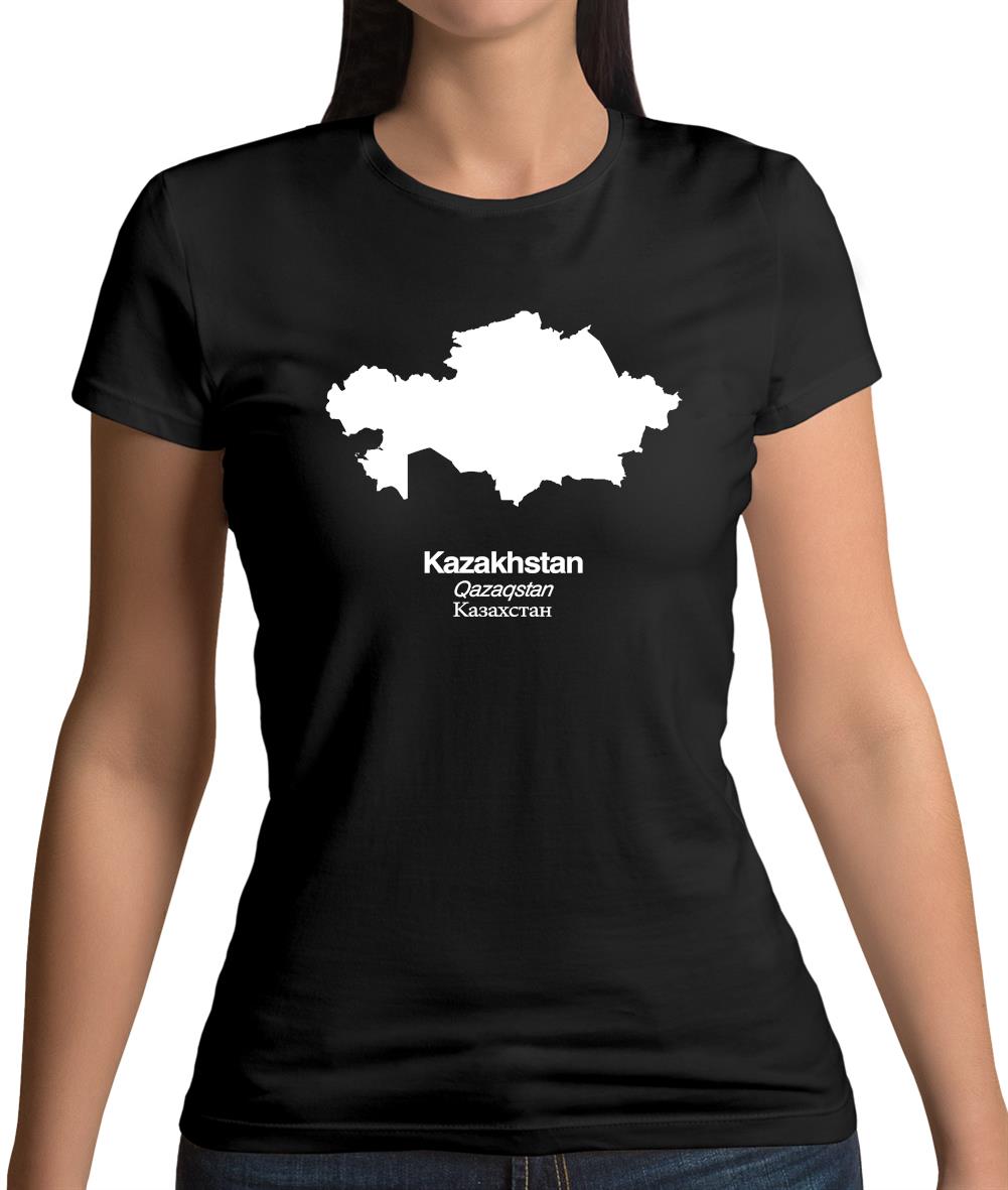 Kazakhstan Silhouette Womens T-Shirt