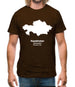 Kazakhstan Silhouette Mens T-Shirt