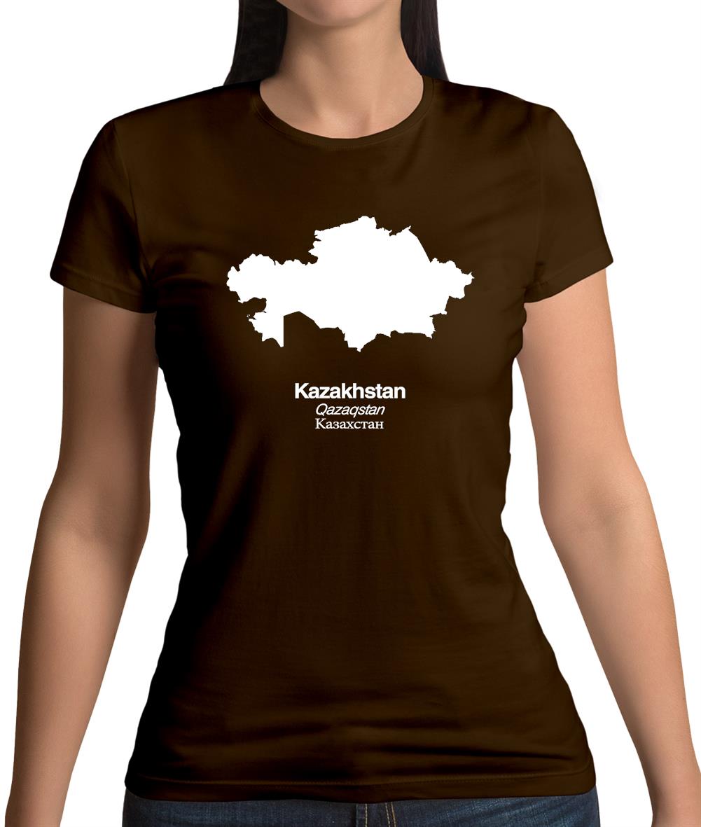 Kazakhstan Silhouette Womens T-Shirt