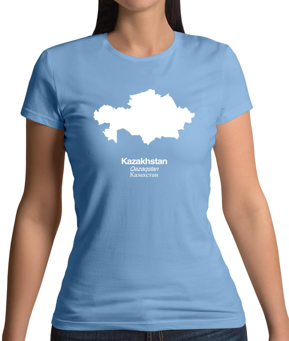 Kazakhstan Silhouette Womens T-Shirt