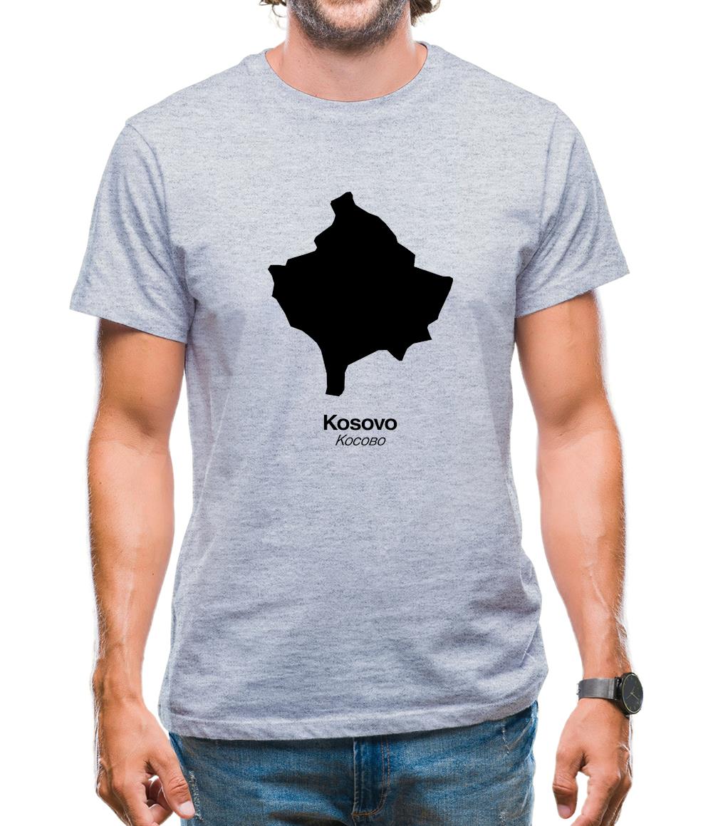 Kosovo Silhouette Mens T-Shirt
